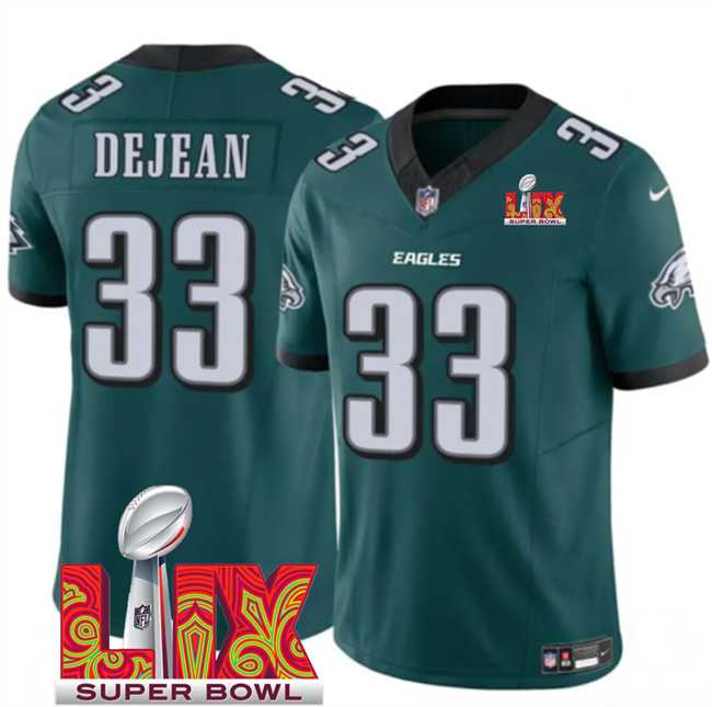 Men & Women & Youth Philadelphia Eagles #33 Cooper DeJean Green 2025 Super Bowl LIX Patch New F.U.S.E. Vapor Untouchable Limited Stitched Jersey,We sell and wholesale Men & Women & Youth Philadelphia Eagles #33 Cooper DeJean Green 2025 Super Bowl LIX Patch New F.U.S.E. Vapor Untouchable Limited Stitched Jersey on line form chian!